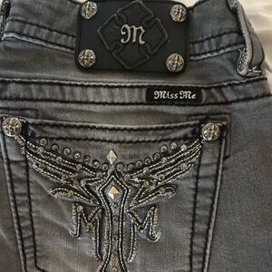 Miss Me Charcoal Skinny Jeans